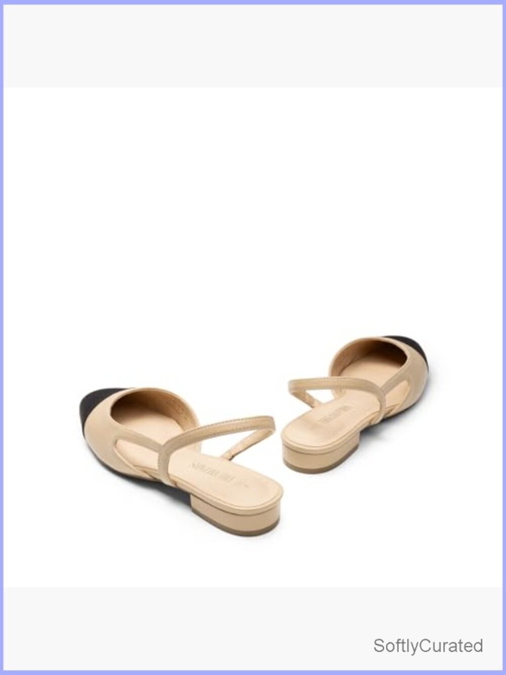 Slingback Ballet Flats Low Heel Square Toe Dress Shoes Business Casual - Picture 6 of 7